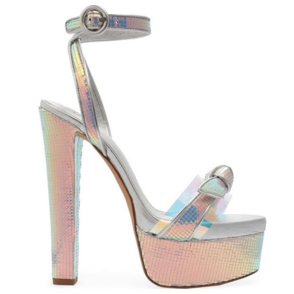 Alexandre Birman Shoes - Alexandre Birman Clarita Metallic Leather Platform Sandals